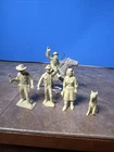 Pair of Vintage 1950s Marx Roy Rogers Playset 60mm Plastic Character Figures