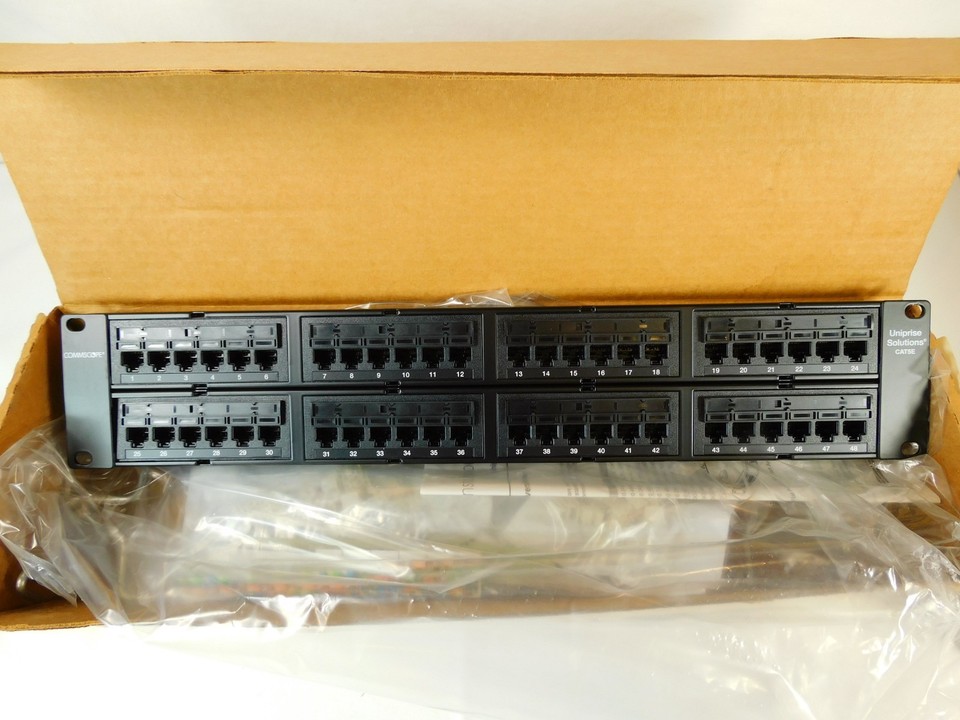CommScope 760180059 UNP-6-DM-2U-48 Cat 6, 2U, 48 Port Patch Panel ...