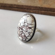 Natural Wild Horse Jasper Ring 925 Sterling Silver Handmade Gift Ring PG8508