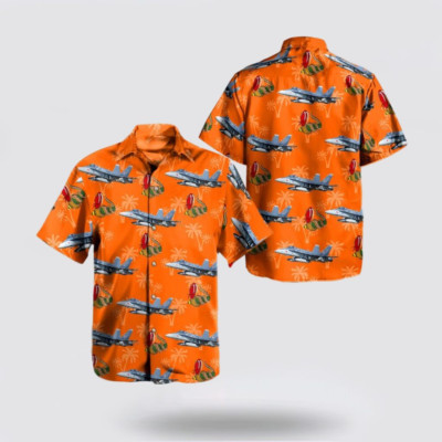 Military McDonnell Douglas FA-18C Hornet VFA-204 River Rattlers Hawaiian Shirt