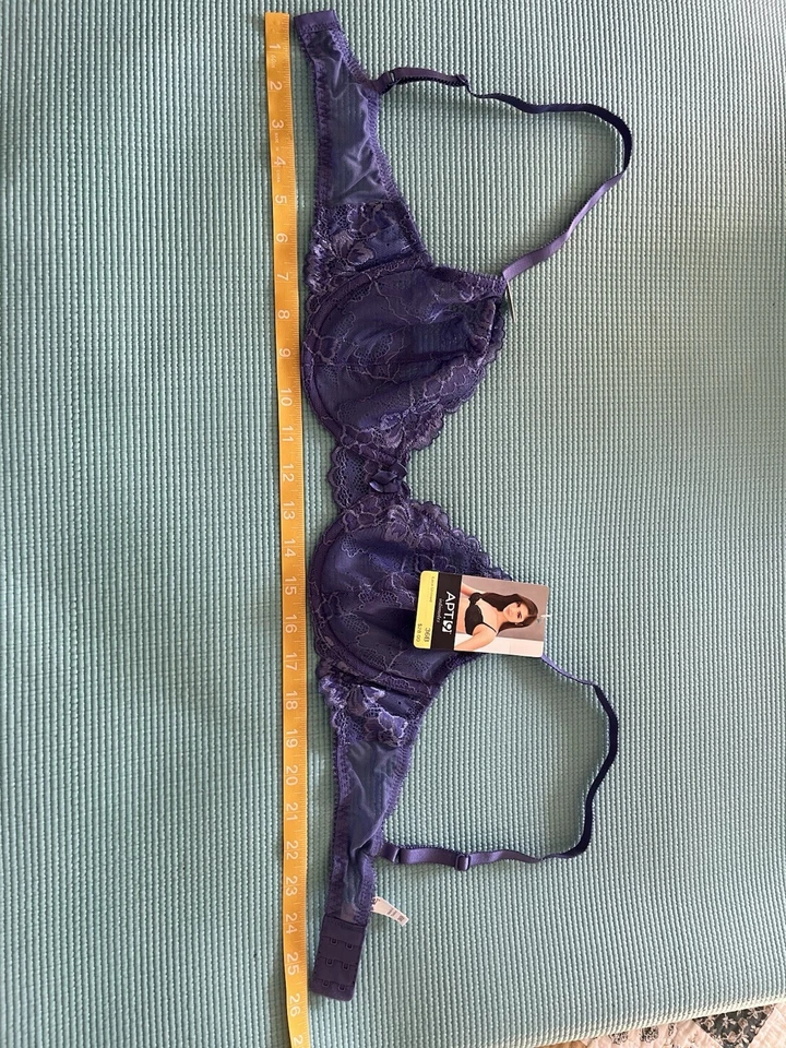 Apt 9 Intimates бюстгальтер 36B светло-фиолетовый цветочный кружева Demi на косточках новый с ярлыком! - Изображение 3 из 4