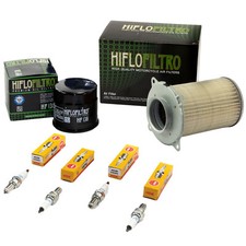 Wartung Set für Suzuki GSX 750 AE GSX750 1998-03 Luftfilter Ölfilter Zündkerzen