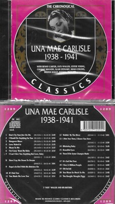 UNA MAE CARLISLE 1938-41 CLASSICS NEW SEALED CD LONG OUT OF PRINT 