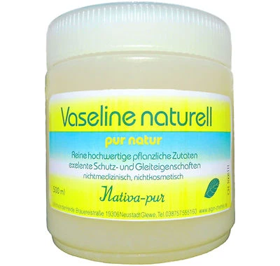 NATIVA PUR Vaseline pur naturell 500 ml PE-Dose Lebensmittelqualität Gleitmittel surprise