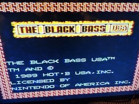 The Black Bass Nintendo NES Game Cartridge Fishing