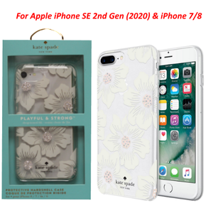 Kate Spade Case For Iphone Se 2nd Gen Iphone 7 8 Hollyhock Floral Clear Cream Ebay