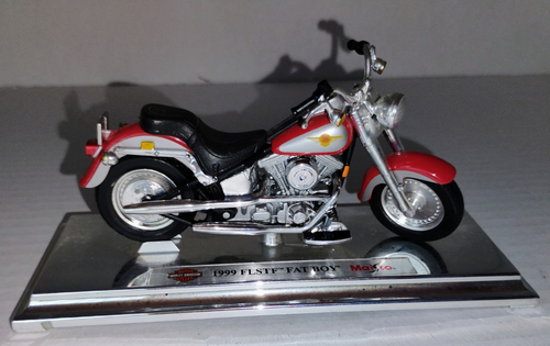 Maisto Harley-Davidson 1999 FLSTF Fat Boy Maßstab 1:18 Fahrrad Motorrad Die Cast