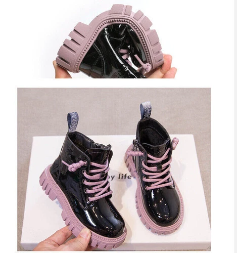 MäDchen Stiefeletten Kinder Stiefel Girl Ankle Boots Winterschuhe PU Leder*26-37 - Bild 4 von 26