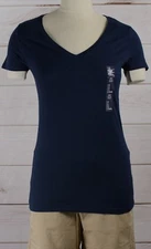NWT Womens GAP Favorite V-Neck Tapestry Navy Cotton Modal Blend - 459686