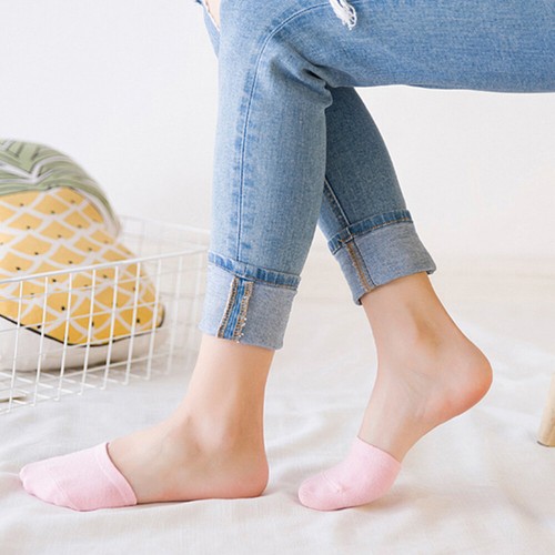 10 Pairs Pure Cotton Sweat-absorbing Boat Socks for Women Toe Man