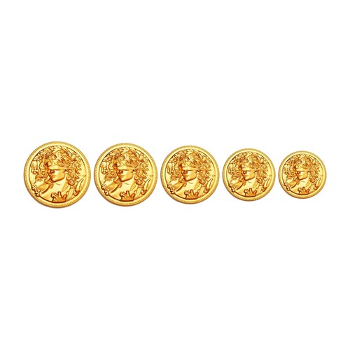 5pcs Vintage Goddess Metal Button Crafts, Sewing, Clothing Accessories 15-25mm - Picture 3 of 8