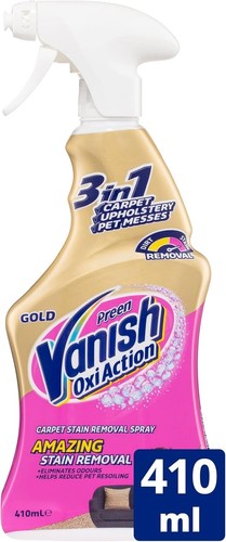Preen Gold Pro Oxi Action 3 in 1 Carpet Stain Remover, 410Ml - Picture 3 of 9