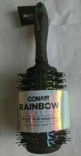 Conair Rainbow Collection 10” Large Round Styling Brush Nylon & Boar Bristles