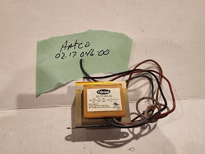 Hatco 02.17.046.00  transformer 208/240V pri/ 24 v sec 50va pre-owned