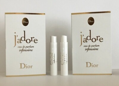 Lot of 2 DIOR J'adore Eau de Parfum INFINISSIME Sample Spray 1ml / 0.03oz each 
