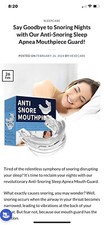 Anti Snore Mouthpiece Sleep Aids Mouth Guards Stop Snoring Adjustable Bruxisms