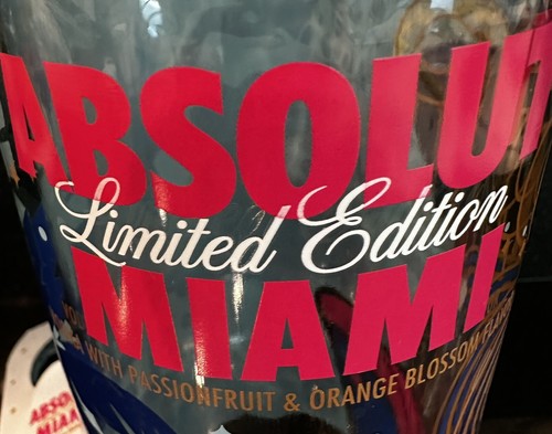 🔥RARE ABSOLUT Miami 1L Passionfruit Vodka Limited Edition bottle Empty - Picture 6 of 7