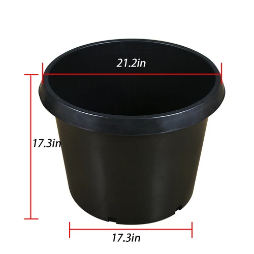 1/2/3/5/7/10/15/20 Gallon Plastic Nursery Pots Garden Plant Flower Pot Planter - Picture 34 of 34