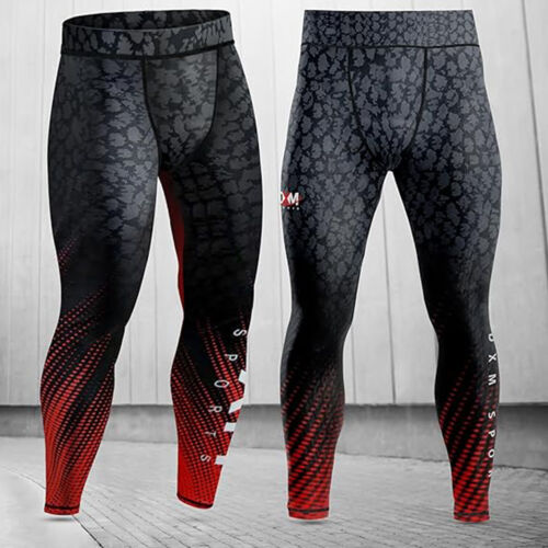 DXM Sublimated Compression Pants Mens Rash Guard Legging Gym Running base Layer - Picture 4 of 8