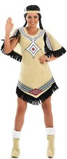 Women s Native American Girl Costume Ladies Indigenous Indian Halloween S - XXL