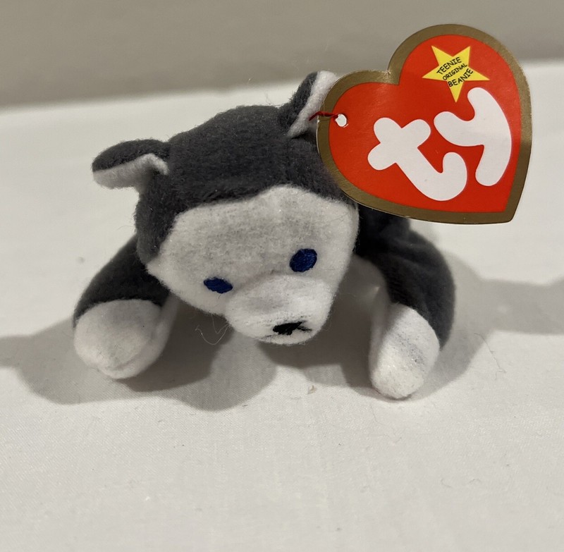 Mini Ty Teenie Beanie Babies Plush Toy Nook the Husky, unpackaged