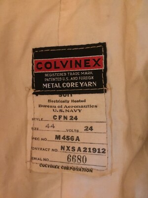 Original WWII Era US Navy Colvinex CFN-24 Leather Electrically 