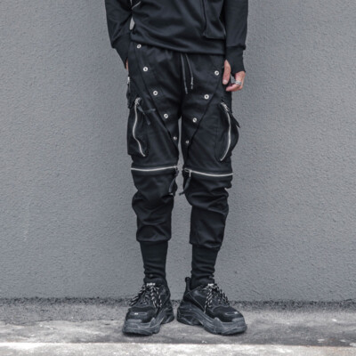 【SURGERY】technical tripple zip pants black surgery technical tripple zip pants 'black'