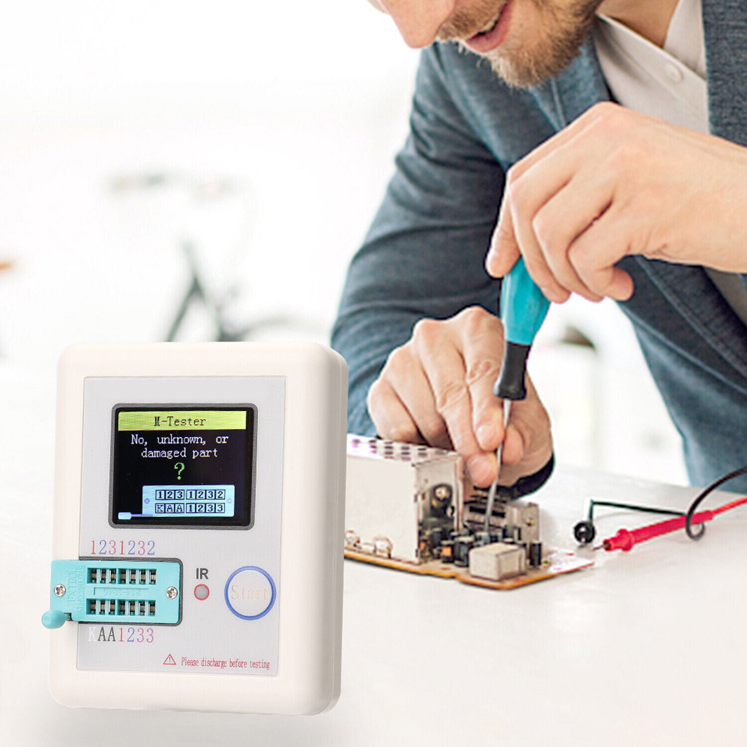 LCR-TC1 Transistor Tester ESR Capacitance Meter Electronic Component Detector AU - Picture 2 of 12
