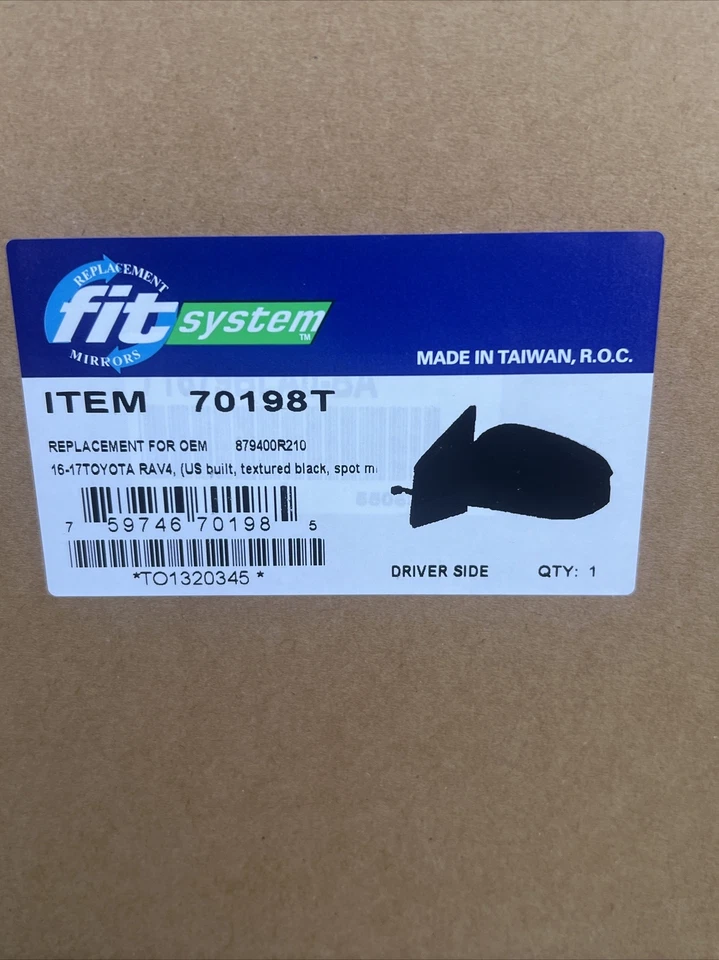 Sistema de ajuste para espejo retrovisor lado conductor Toyota RAV4 16-17 70198T Foto 3 de 4