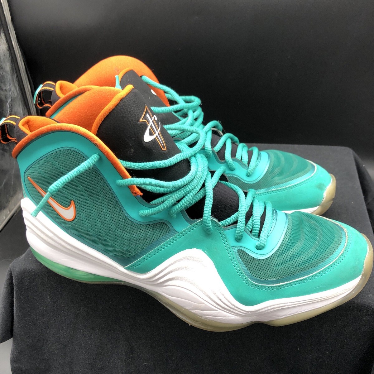 Nike Air Penny 5 Miami Dolphins 2012 Size 10 Retro Basketball Nike Air Penny 5 Miami Dolphins 2012 for Sale | Authenticity  main image 4