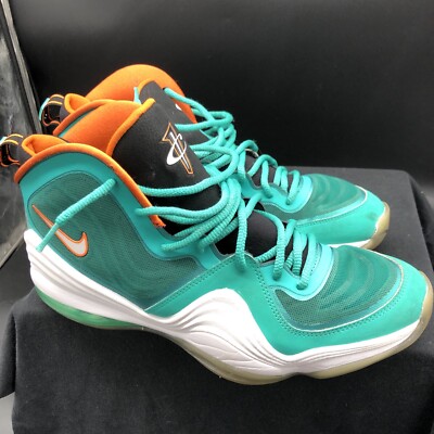 Size 11.5 - Nike Air Penny 5 Miami Dolphins 2012