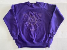 Jerzees Vintage Milwaukee Wisconsin Pullover Purple Sweatshirt XL Raglan Sleeve