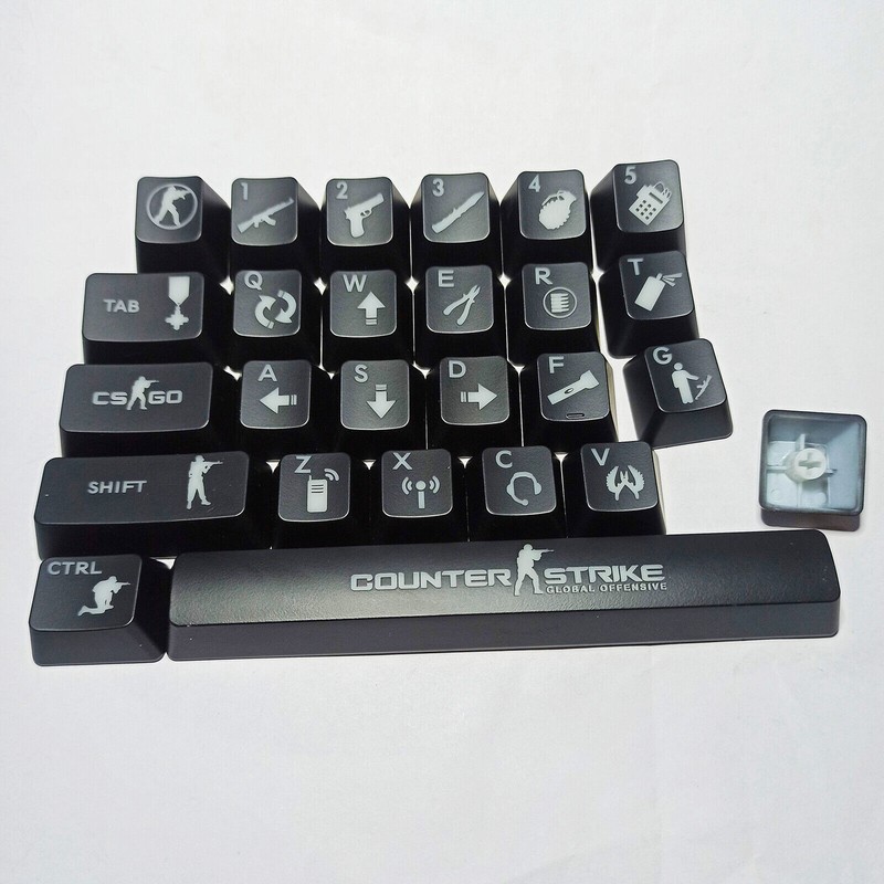26 Keys ABS Shot Backlit Keycap Chicken Game Keycap for Mechanical Keyboard