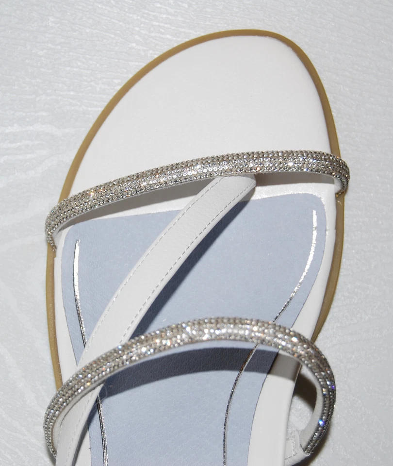 NIB Vionic Women's White Prism Sparkle Strappy Slip-On Comfort Sandal sz 6 Wide - Image 4 of 4
