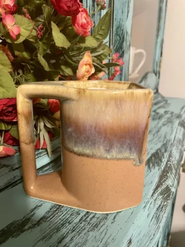 Rodolfo Padilla Drip Glaze Coffee Mug Art Pottery Stoneware Mid Century