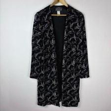 Alex Evenings Jacket Women Size 2X Black Silver Glitter Formal Cardigan Topper