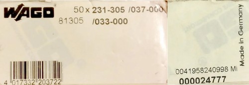25pcs WAGO 231-305/037-000 Pluggable Terminal Block 5, 320 V 16 A, 28 AWG 12 AWG - Picture 8 of 16