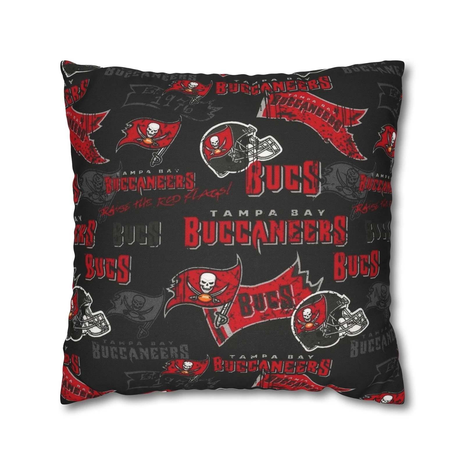 Tampa Bay Buccaneers Spun Polyester Square Pillowcase