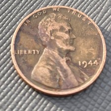 RARE 1944 Wheat Penny No Mint Mark “L” in Liberty On Rim Error Cent BN