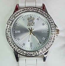 Juicy By Juicy Couture Women\'s Watch JC/5027 Quartz Silver Dial White Rubber Juicy Couture Silicone Round Wristwatches for sale | eBay main image 4