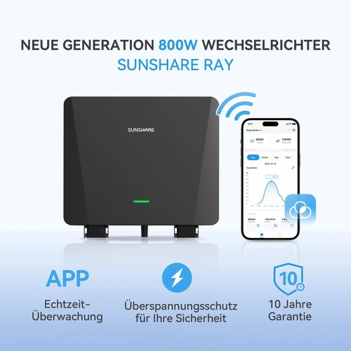 Sunshare Balkonkraftwerk für Beton- oder Mauerbalkon 200-1200W - Bild 9 von 10