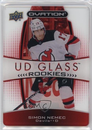2023-24 Upper Deck Ovation UD Glass Rookies Red Simon Nemec #GR-24 RC
