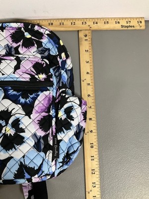Vera Bradley Plum Pansies Small Backpack - Quilted Recycled  display picture 3