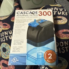 Penn-Plax Cascade 300 Submersible Aquarium Filter Cleans Up to 10 Gallon Fish