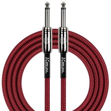 Kirlin 20ft / 6m Red Woven Straight - Straight Jack Cable