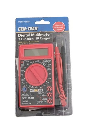 Centech Digital Multimeter 7-Function 19 Range - Harbor Freight Tools