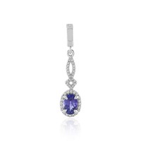 Cavill Tansanit Silberohrringe Damen 1 03Ct Oval 925 Sterlingsilber Platin