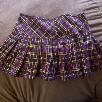 Authentic Tripp NYC Daang Goodman Plaid Pleated Mini Skirt L