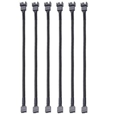 PWM Fan Extension Cable 4 Pin 26cm 2 or 6 Pc Male to Female Connector NEW