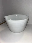 Vintage White Milk Glass Hamilton Beach  Pyrex Ribbed Mixing Bowl Pour Spout